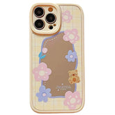 Funda para iPhone con diseño de flores pastel danesas